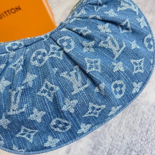 Women's Printed Denim Slouchy Hobo Bag