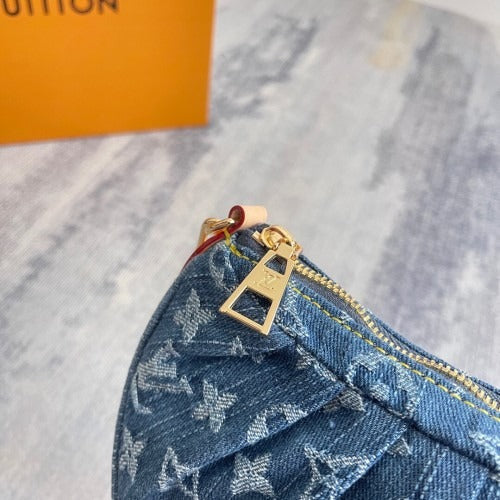 Women's Printed Denim Slouchy Hobo Bag