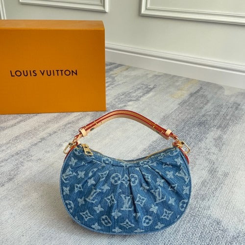 Women's Printed Denim Slouchy Hobo Bag